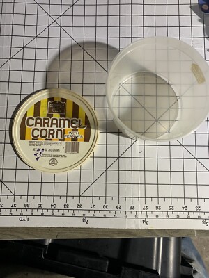 Vintage Caramel Corn Plastic Bowl Container with Lid B211