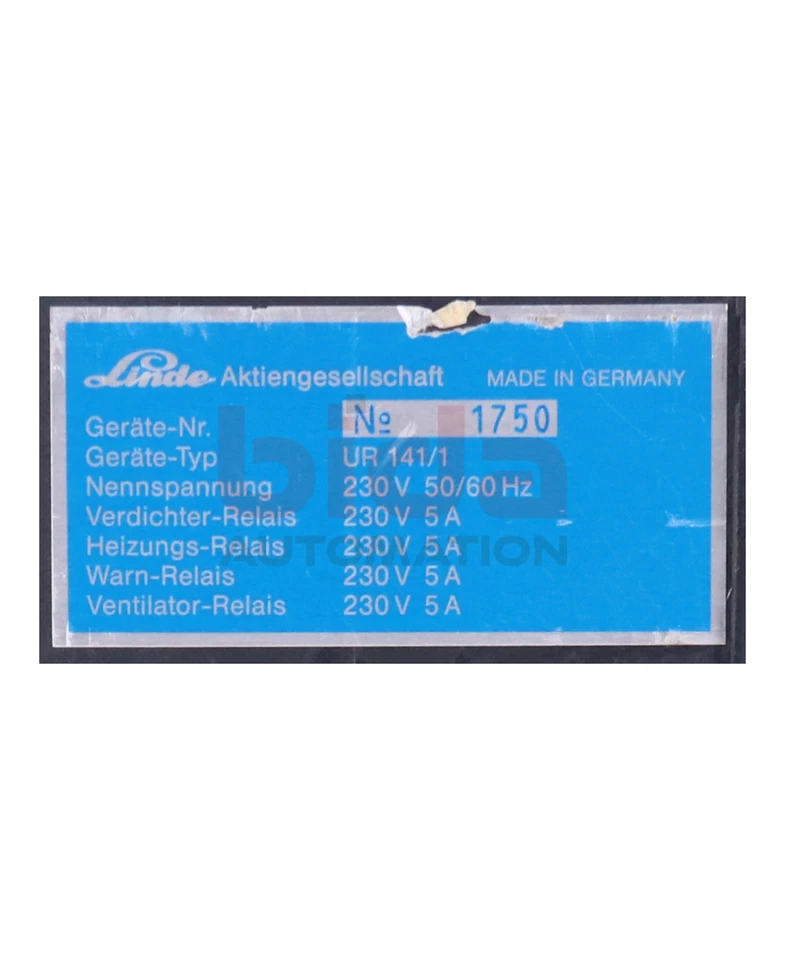 Linde UR 141/1 Kühlstellenregler Temperaturregler Kühlaggregat temperature contr - Bild 2 von 4