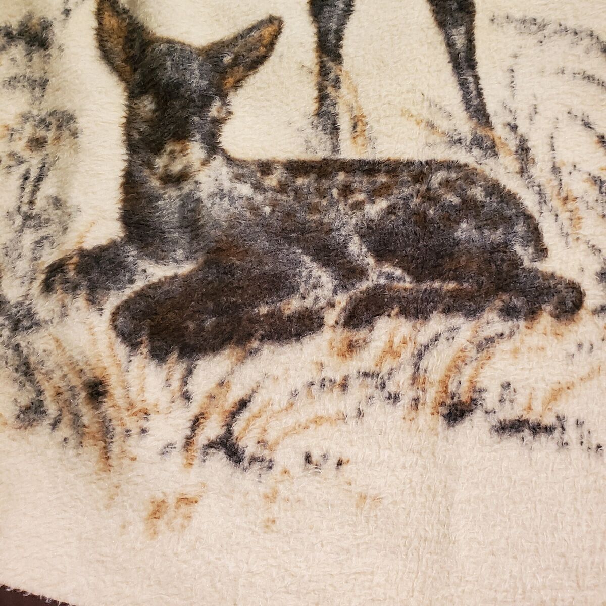 Made In West Germany Biederlack 54x56 Deer Doe Blanket Throw Made In West Germany Biederlack 54x56 Deer Doe Blanket Throw