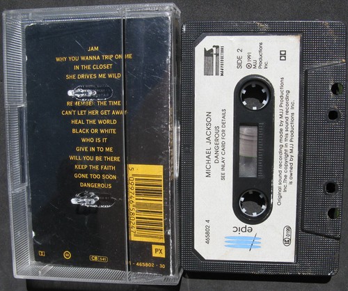 Michael Jackson DANGEROUS Album K7 Cassette Audio Tape 1991 - Picture 2 of 3