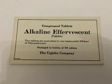1932 The Upjohn Company Alkaline Effervescent Medicine Advertising Ink Blotter