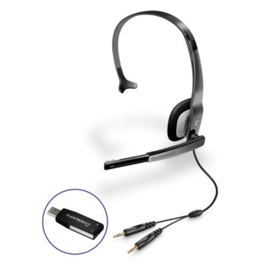 Plantronics Audio 310 Mono Silber Headset mit USB-Anschluss Kopfbügel