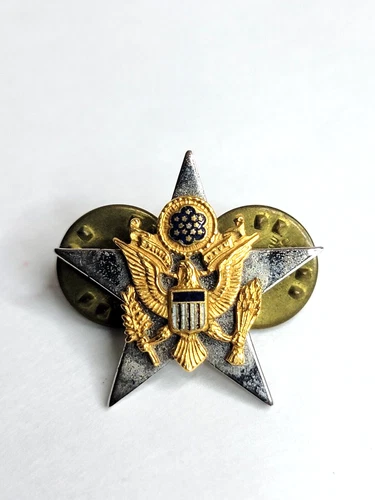 Vintage US Army General Staff Officer Pin 1930s Military WW2
