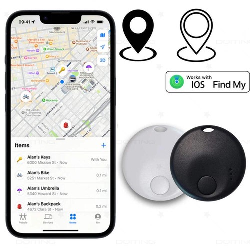 LOCALIZZATORE GPS COMPATIBILE APPLE AIR TAG TRACKER AUTO MOTO CANE GATTO BAGAGLI - Zdjęcie 6 z 8