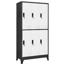 Locker Cabinet Anthracite Steel 35.4x17.7x70.9 in Locker Cabinet