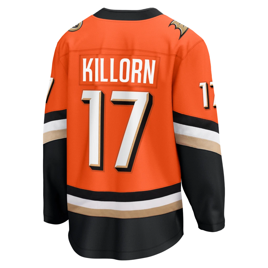 Anaheim Ducks Alex Killorn #17 Fanatics Orange Home Breakaway NHL Jersey