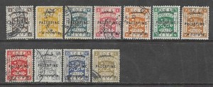 Palestine stamps 1922 Sc # 48/58 U/F/VF 