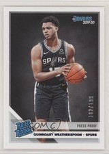 2019 Donruss Rated Rookie Press Proof Purple 182/199 Quinndary Weatherspoon 0x1