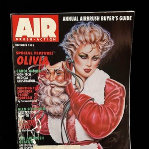 AIR BRUSH ACTION Magazine DEC 1993 Santa Cover Art Guide