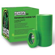 LAUCO DINOGREN High Performance Masking Tape Car Paint,Green 1.5 in 24 Rolls