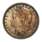 1883-O $1 Morgan Silver Dollar - Rainbow Toning - BU - SKU-D6268