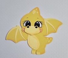 Yellow Pterodactyl. Scrapbook, Card making Paper Piecing