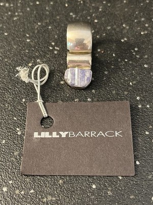 Lilly Barrack Sterling Silver 925 Raw Tanzanite Double Bail Pendant