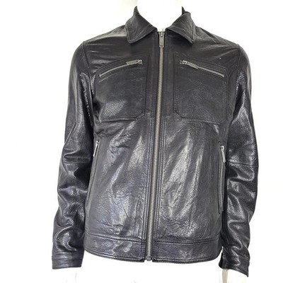 Danier Men's Dion Shrunken Leather Bomber Jacket - Black Size S