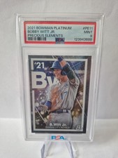 2021 Bowman Platinum Bobby Witt Jr Precious Elements RC #PE-11 PSA 9 Mint Royals