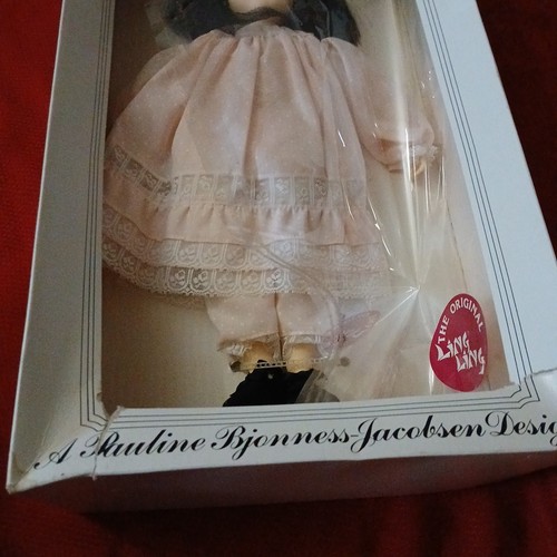 Vintage NIB Ling Ling Porcelain Doll By Pauline Bjonness Jacobsen 18" Girl Pink - Picture 7 of 12