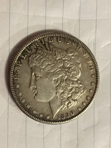 1890-S morgan dollar silver dollar coin