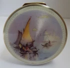 BEAUTIFUL QUALITY ENGLISH ANTIQUE 1927 STERLING SILVER & GUILLOCHE ENAMEL BOX