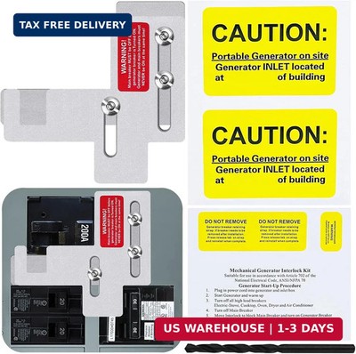 Generator Interlock Kit Compatible with Siemens or Murray 150 or 200 Amp Panels,
