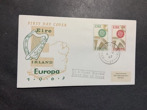 Ireland 1967 FDC 1st day Cover to Germany Europa Year German English