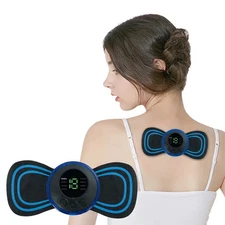 19 Intensity EMS Neck Electric Massager Patch Pulse Muscle Stimulator Gel Pad Re
