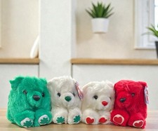 Lot of 4 Puffkins w/tags Patrick,Patty,Hugs, Kisses Valentines Day St Patty