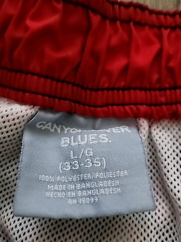 Canyon River Blue Board Shorts Swim Trunks Men's L 33 34 35 Black Red White - Picture 11 of 14