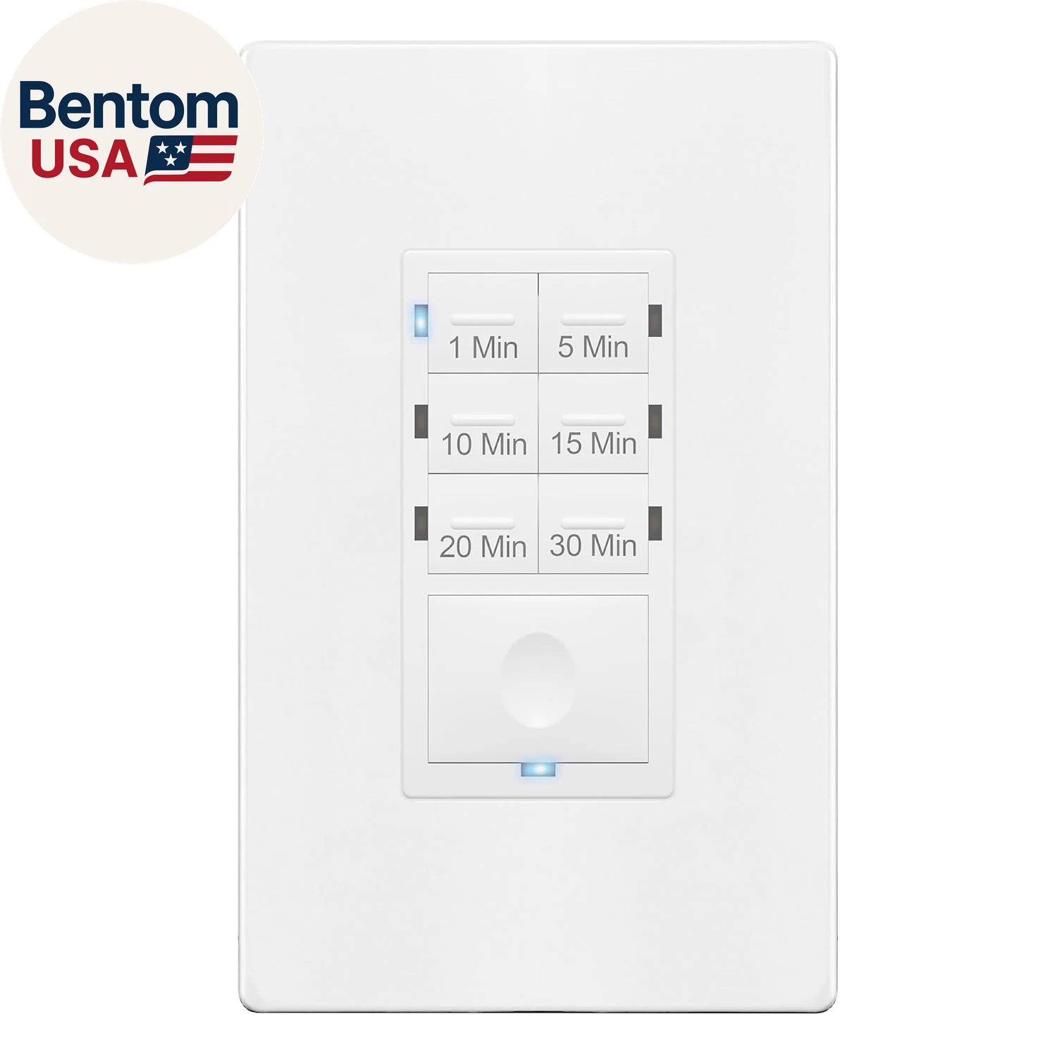 Countdown Timer Switch for Bathroom Fans and Lights, 1-30 Min, Neutral Wire Requ