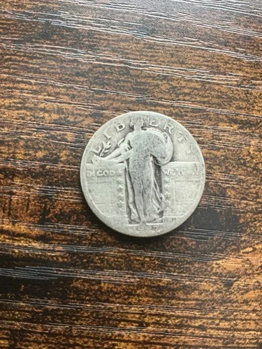 1927 25C Standing Silver Liberty Quarter