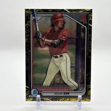 2024 Bowman Chrome Kevin Sim Yellow Lunar  Parallel /75  Diamondbacks BCP-34