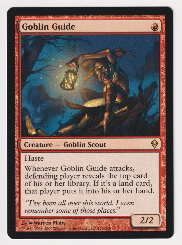 Signed Goblin Guide Proof Sketch LP Zendikar Artist Warren Mahy MTG Magic AP! - Image 2 of 2