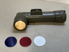U.S. MILITARY ISSUE MX-991/U GREEN ANGLEHEAD FLASHLIGHT MADE USA