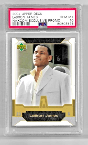 2004 UPPER DECK BASKETBALL CARD LEBRON JAMES PSA 10 NAXCOM EXCLUSIVE PROMO NBA