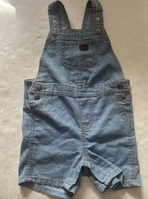 LEE JEANS VTG Baby Denim Overalls Shorts Light Blue Size 24 Months