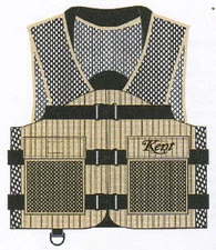 Kent Mesh Fishing Vest Tan W/Pockets Medium