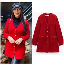 ZARA NWT NEW WOMAN SHORT TEXTURED DRESS BURGUNDY SIZE M 8915/502