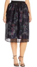 MYNT 1792 Mesh Overlay Floral Skirt 3X