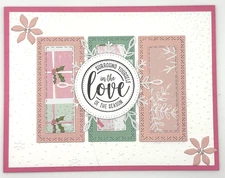 Stampin’ Up!  Love Christmas Card Kit Set of 5, Embossed, Die Cuts, DSP, Snow