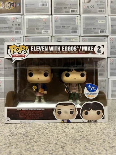 Funko Pop Stranger Things Eleven With Eggos/Mike FYE Exclusive 2pk Very Mint 🌲