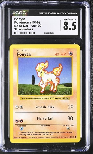 Ponyta (Shadowless) graded CGC 8.5 for sale on eBay