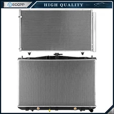 Aluminum Radiator & Condenser Cooling Kit For 2011 2012 2013-2015 Toyota Sienna