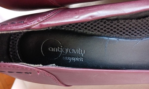 Easy Spirit Essociety Antigravity Stitched Burgundy Red Leather Pumps 9 EUC - Picture 5 of 8