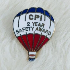 CPI 2 Year Safety Award Hot Air Balloon Enamel Lapel Pin
