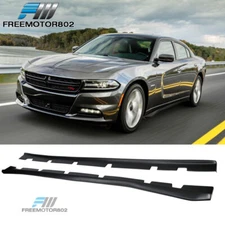 Fits 11-23 Dodge Charger PP Matte Black Side Skirts Extension