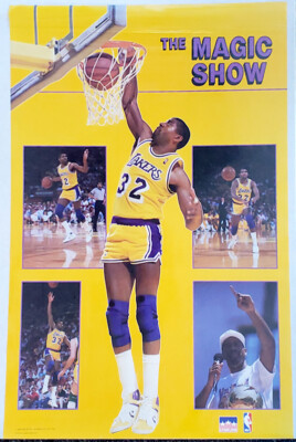 Magic Johnson THE MAGIC SHOW Los Angeles Lakers 1988 22x34