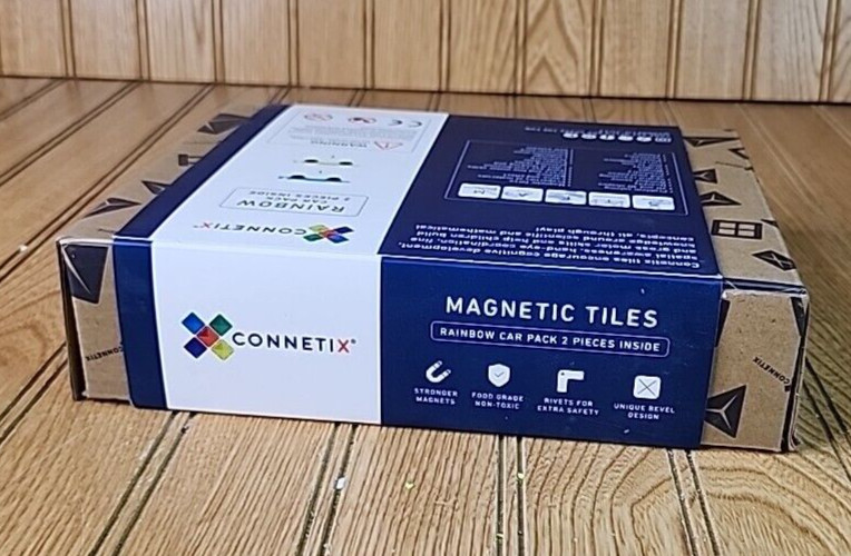 Connetix Magnetic Tiles 2 Piece Rainbow Car Pack
