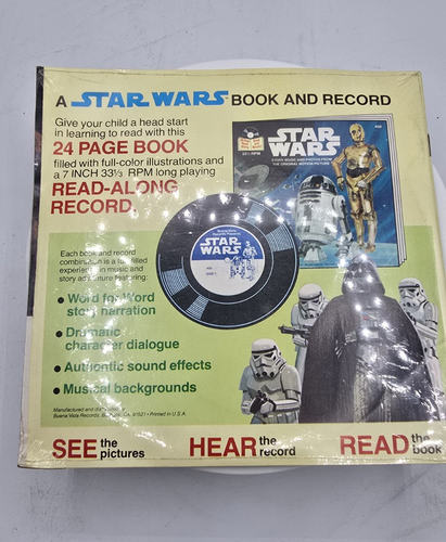 VTG Star Wars ESB ROTJ Read Along Book + 33 1/3 RPM Record #455 #451 #460 Lot - Picture 3 of 17