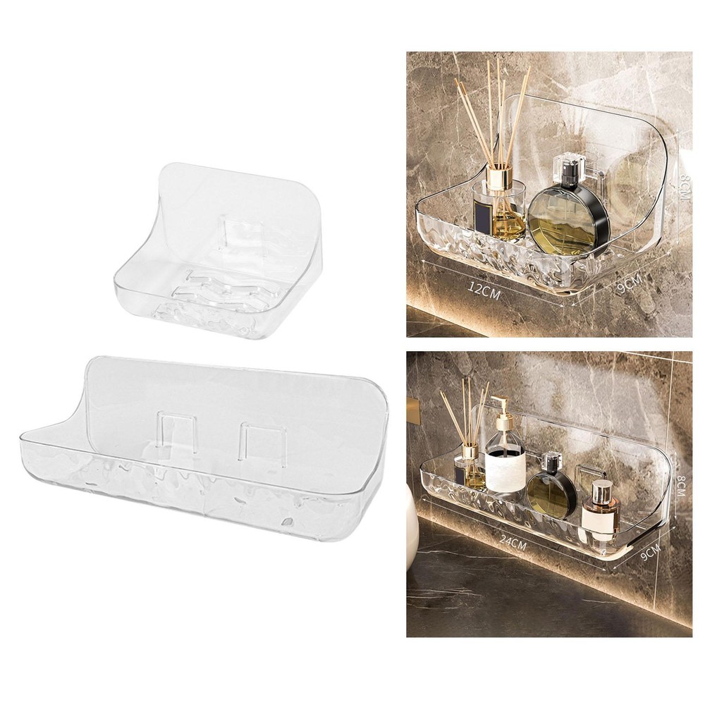 Shower Caddy Acrylic Fashion No Drill Wall Mounted Removable Bath Organizer for