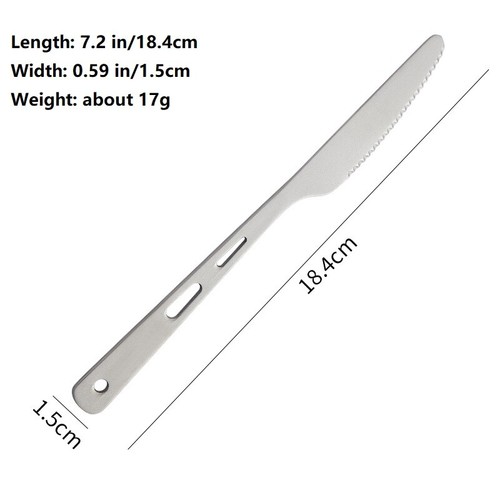 1PC Pure Titanium Spoon Knife Spork Bottle Opener Outdoor Flatware Tableware - Picture 12 of 14