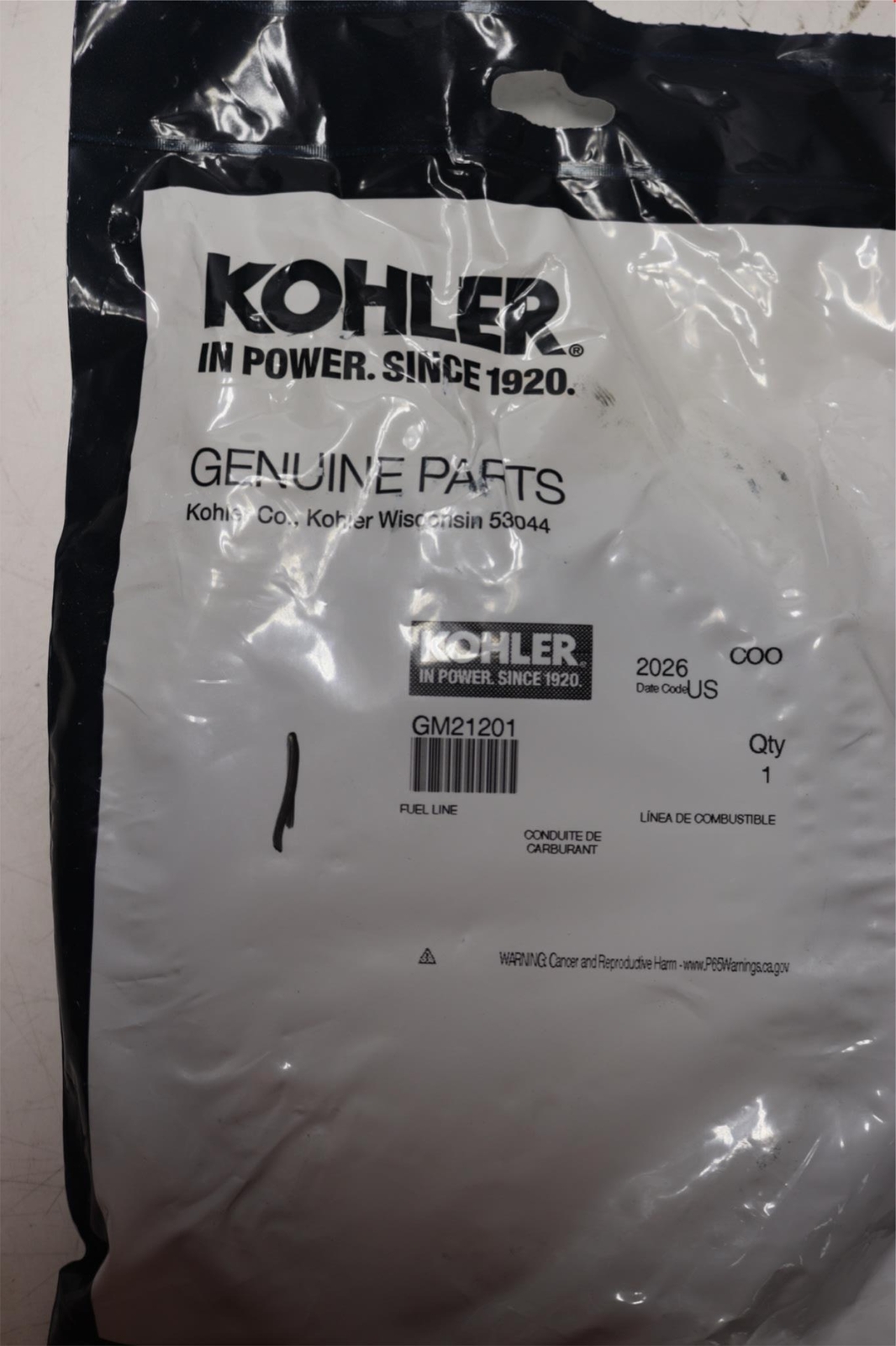 OEM Kohler GM21201 Flexible Fuel Line Generator 10REOZDC 15REZDC 20REOZDC eBay